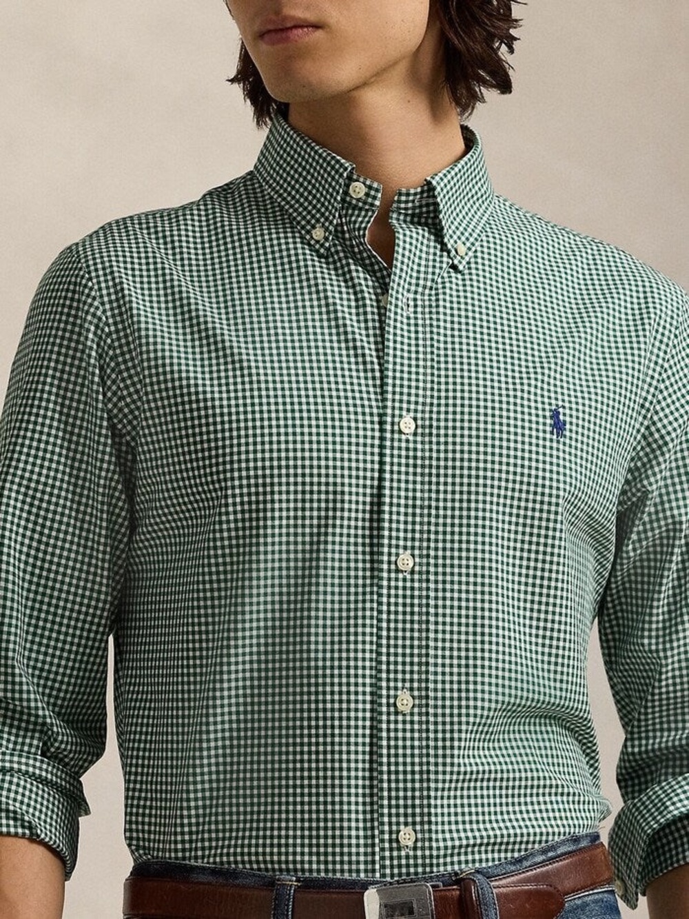Polo Ralph Lauren Men's Classic Fit Shirt, XS, Green